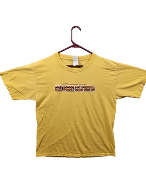 USC Trojans Y2K Embroided Yellow Distressed T-Shirt Size Large FAST SHIPPING  - Image 1 of 4
