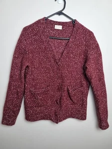 Gorman Womens Wool Blend Cardigan Size 12 Wine Burgandy - Picture 1 of 15