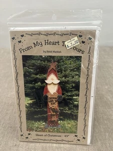 Vintage Tole Gemälde Muster Herz Weihnachten Santa Heidi Markish 1997 - Bild 1 von 2