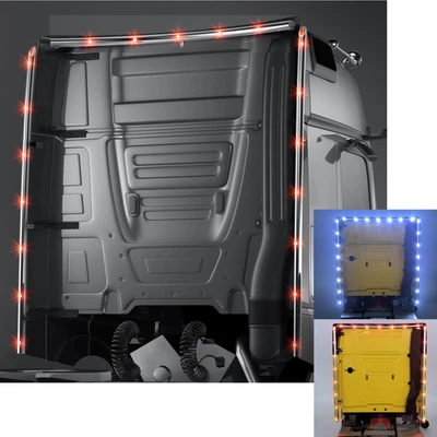 LED-Seitenleuchten und Rückleuchten für Tamiya 1/14 RC Truck Benz Actros Teile - Bild 1 von 4