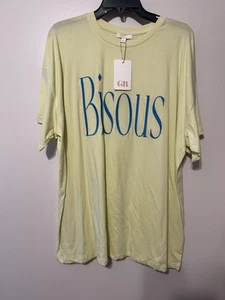 GB Girls  BISOUS Shoulder T Shirt Sleeve Size M - Picture 1 of 7