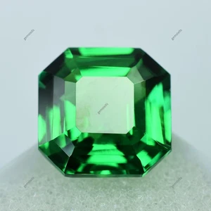 Natural Flawless tsavorite Garnet 10 Ct Loose Square Excellent Cut Gemstones - Picture 1 of 6