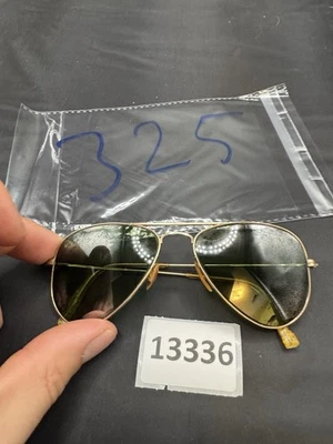 Vintage Oro B&L Ray Ban Bausch & Lomb 1/10 12k GE 52mm Verde Aviador Foto 1 de 4