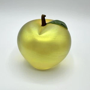 Orient & Flume USA Glas Apfel Briefbeschwerer Irisierend Glaskunst Signiert - Bild 1 von 19