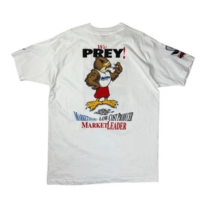 Vintage Fruit Of The Loom Falcon Print T-Shirt Gr. XL "We Prey" Made In USA - Bild 1 von 9