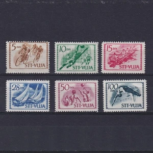 YUGOSLAVIA TRIESTE 1952, Sc# 42-47, Sports, MH - Picture 1 of 2