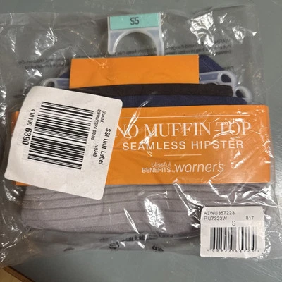 Blissful Benefits Warner's Women's No Muffin Top Seamless Hipster, 3-Pack, S, BN - Image 1 of 3