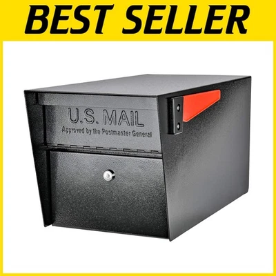 Buzón negro en la acera de Mail Manager Foto 1 de 4