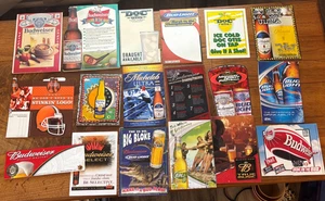 Lot of 33 Anheuser-Busch Table Tents & Flat Cards - Man Cave - Budweiser - Picture 1 of 14