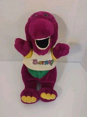 Dakin Barney 14" Peluche Vintage 1992 The Lyons Group Peluche Barney Con Camiseta Foto 1 de 4