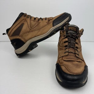 Ariat ATS Terrain Mens Boots Brown Leather Terrain Waterproof Hiking Size 12 EE - Picture 1 of 24