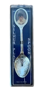 ELVIS PRESLEY SILVER PLATED TEASPOON DECORATIVE COLLECTABLE NEW IN CASE VINTAGE - Picture 1 of 2