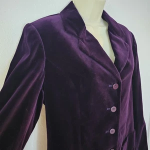 Vintage Preston & York Velour lila Blazer Gr. 8 (M) Whimsigoth stimmungsvoll 90er  - Bild 1 von 15