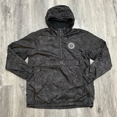 Pullover cortavientos HUF x Spitfire para hombre talla M estampado trasero chaqueta negra carreras Foto 1 de 4