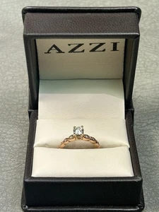 0,45 ct Herzen in Flammen Verlobungsring/Ehering 14K 8 RBC Seite - Bild 1 von 12