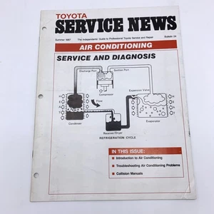 Toyota Service News Air Conditioning Service and Diagnosis 1987 Bulletin 24 - Picture 1 of 5