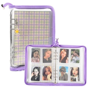4-Pocket K-pop Photocard Holder Book with 30Pcs Inner Pages 6 Ring A5 Photoca... - Picture 1 of 7