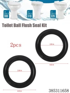 2pcs Rubber Toilet Flush Ball Seal For Dometic 300 310 320 RV Toilets Parts - Picture 1 of 4