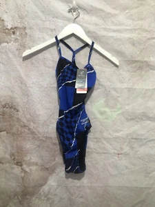 Speedo Endurance +One Piece Athletic Swimsuit Women's 24 US XSmall Blue NWT - Picture 1 of 5