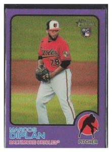 2022 Topps Heritage #617 Marcos Diplan Chrome Purple Refractor - Picture 1 of 2