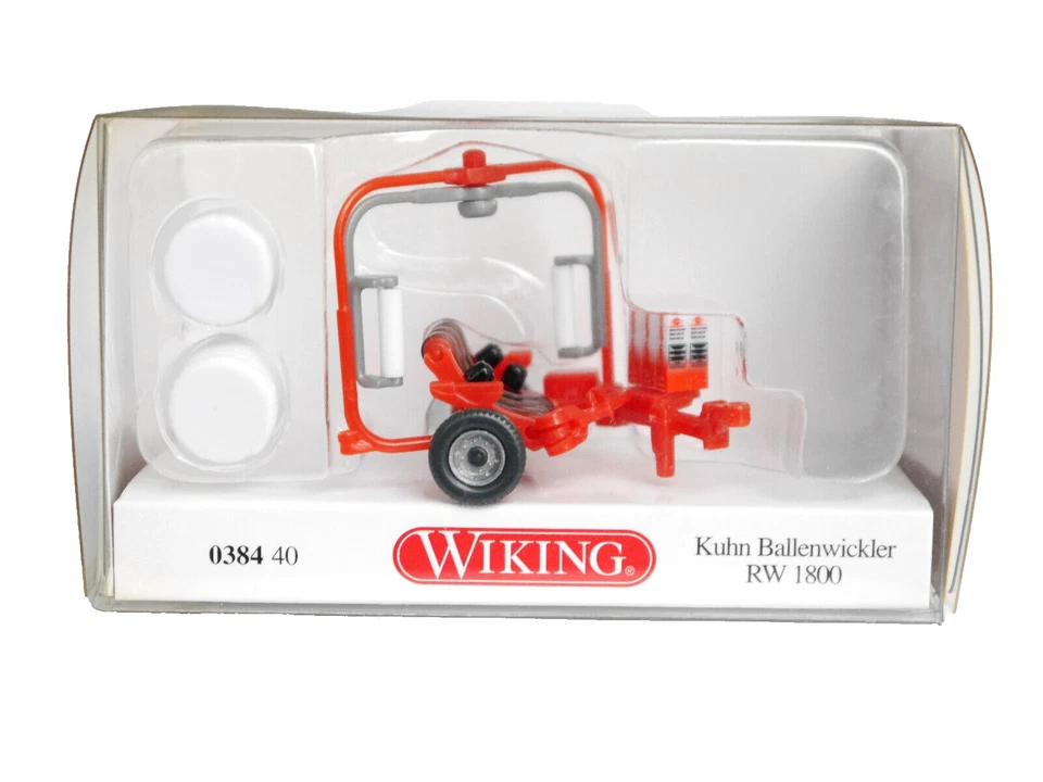 Wiking H0 1/87 038440 RW 1800 Rimorchio Trattore Avvolgitore Balle - Immagine 1 di 1