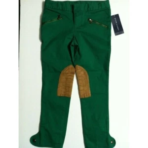 POLO RALPH LAUREN SIZE: 5 GIRLS NEW GREEN 97%COTTON CASUAL PANTS - Picture 1 of 4