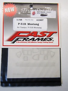 Fast Frames Canopy Decal for 1:48 Tamiya 9-51B Mustang (2 per set) # 41007 - Picture 1 of 3