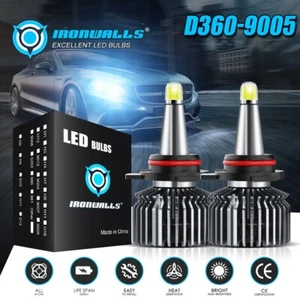 2X 8-Sides 9005 LED Headlight Bulbs Conversion Kit High Beam White Super Bright - Foto 1 di 12
