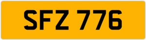 SFZ 776 S 3x3 DATELESS PRIVATE NUMBER PLATE SAM SUE SAL STU SOPHIA SOFIA SOPHIE - Picture 1 of 1