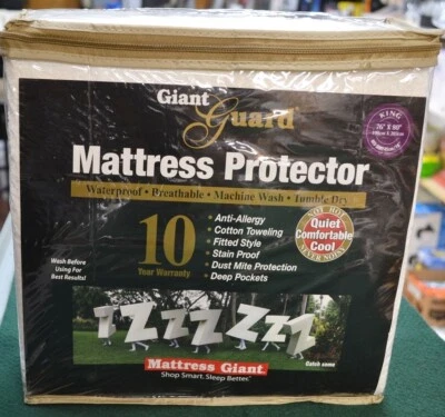 Protector de colchón protector gigante, tamaño king, antialérgico, protección líquida Foto 1 de 4