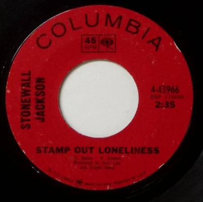 STONEWALL JACKSON ROAD TO RECOVERY/STAMP OUT LONELINESS COLUMBIA VINYL 45 55-184 Foto 1 de 3