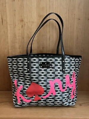 Bolso de mano Kate Spade Signature Spade BlackCream Foto 1 de 4