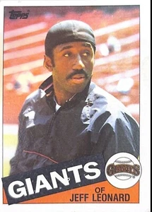 1985 Topps Tiffany Baseball #619 Jeff Leonard San Francisco Giants Baseballkarte - Bild 1 von 2
