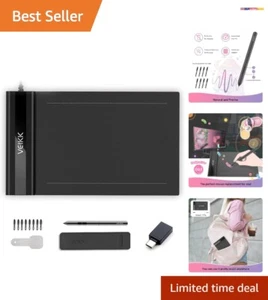 Ultra-Slim 6x4 Drawing Tablet with 8192 Levels - Perfect for Artists and Gamers - Picture 1 of 11