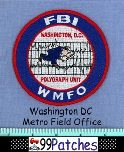 UNIDAD DE POLÍGRAFO DEL FBI OFICINA DE CAMPO METRO DE WASHINGTON DC Parche de la Policía Federal 8A - Imagen 1 de 1