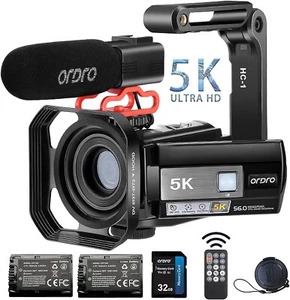 ORDRO AE20 5K Video Camera Camcorder with 95° Wide Angle, WDR Mode, EIS Stabi... - Picture 1 of 7