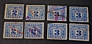 8 - 1941-1945 Kanada Briefmarken - 2 & 3 Cent Verbrauchsteuer - gebraucht/NG/VF - Bild 1 von 4