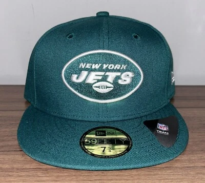 New Era 59FIFTY New York Jets NFL 2019 Gorra ajustada Verde Talla 7 5/8 Nueva Foto 1 de 4