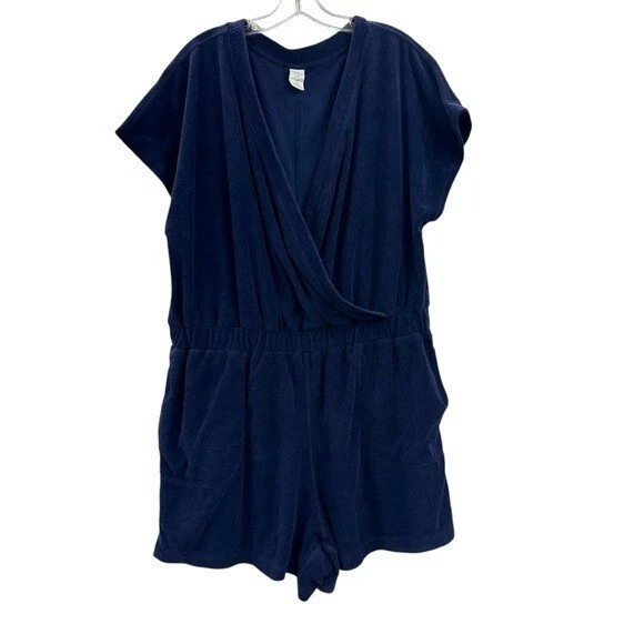 Livi Active Lane Bryant 18/20 toalla envolvente sintética rizo mameluco natación cubierta azul Foto 1 de 4