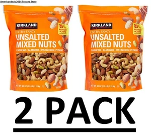 2 PACK Kirkland Extra Fancy Unsalted Mixed Nuts 2.5 lb (Total 5 lb) - Picture 1 of 2