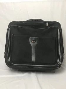 Valigetta nera rotante da trasporto per computer portatile borsa a ruote SOLO COLLEZIONE - Foto 1 di 22