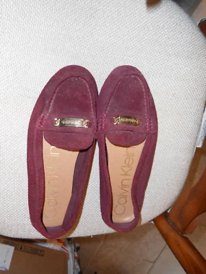 ZAPATOS MOCASINES CALVIN KLEIN ROJO/GRANATE 8,5 CUERO TERCIOPELO/GAMUZA Foto 1 de 4