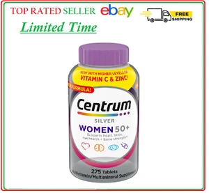 Centrum Silver Women 50+, Multivitamin, Multimineral, Immune 275 Tablets - Picture 1 of 3