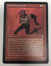 1998 Magic The Gathering Convulsing Licid Stronghold MTG Card