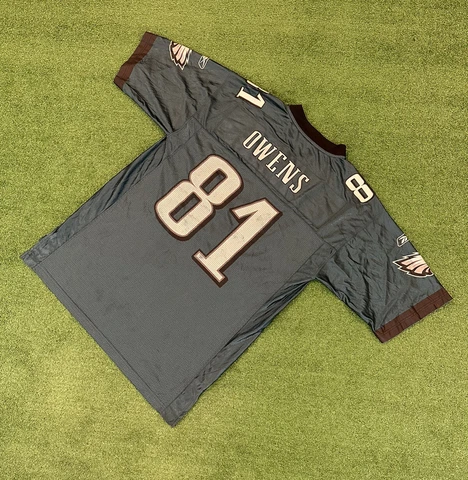 Terrell Owens #81 Jersey Size Large Philadelphia Eagles Green Reebok Philly TO Cover