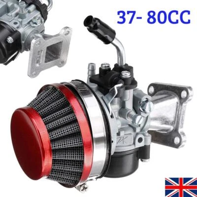 Carburetor Carb Air Filter Stack For 37cc-80cc Mini Moto ATV Dirt Pocket Bike - Image 1 of 4