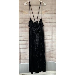 Abito posteriore corsetto stringato Forever 21 nero velluto taglia 3X nuovo con etichette nuovo - Foto 1 di 6