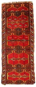 Hand made antique collectible Turkish Yastik rug 2.5' x 6.2' (76cm x 190cm) 1920 - Picture 1 of 9