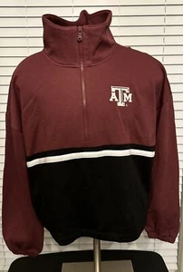 Women's Fanatics Texas A&M Aggies Quarter-Zip Pullover Maroon & Black 2XL NWT - Picture 1 of 6