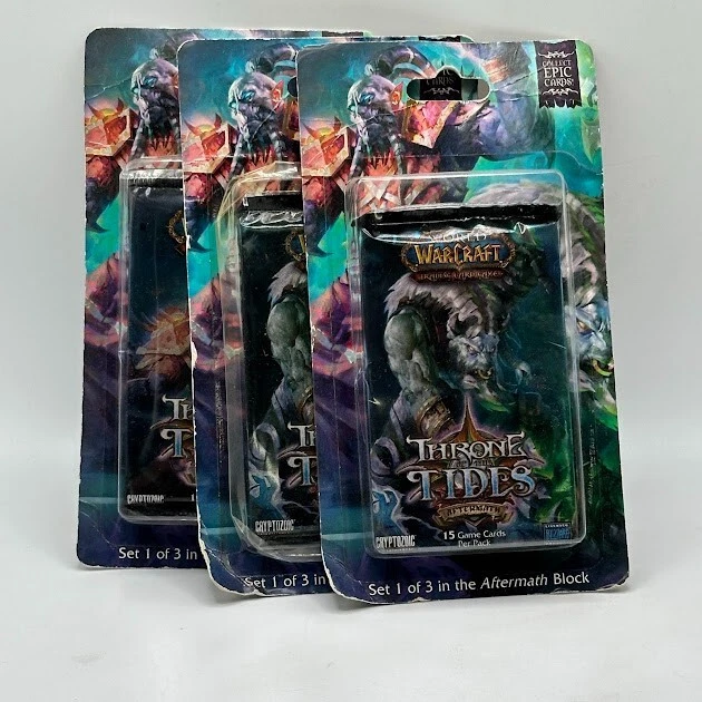 World of Warcraft TCG Sealed Collectible Card Game Packs for sale